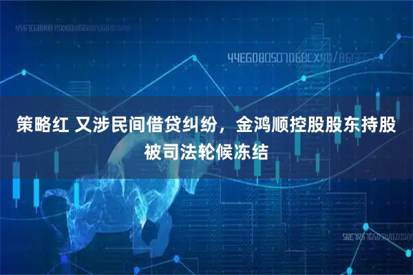 策略红 又涉民间借贷纠纷,金鸿顺控股股东持股被司法轮候冻结
