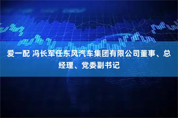 爱一配 冯长军任东风汽车集团有限公司董事、总经理、党委副书记